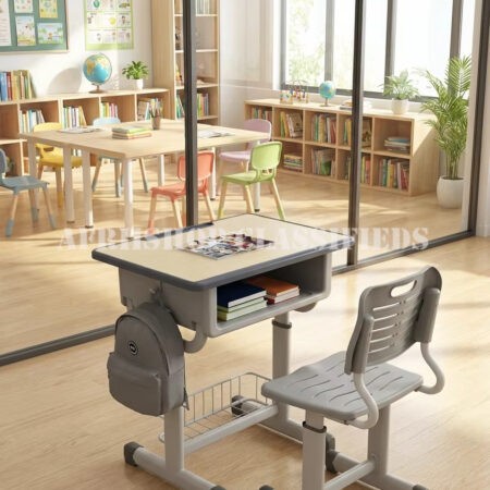 Kid’s Furniture; Desk And Student Chair Set With Adjustable Height