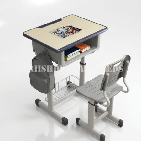 Kid’s Furniture; Desk And Student Chair Set With Adjustable Height