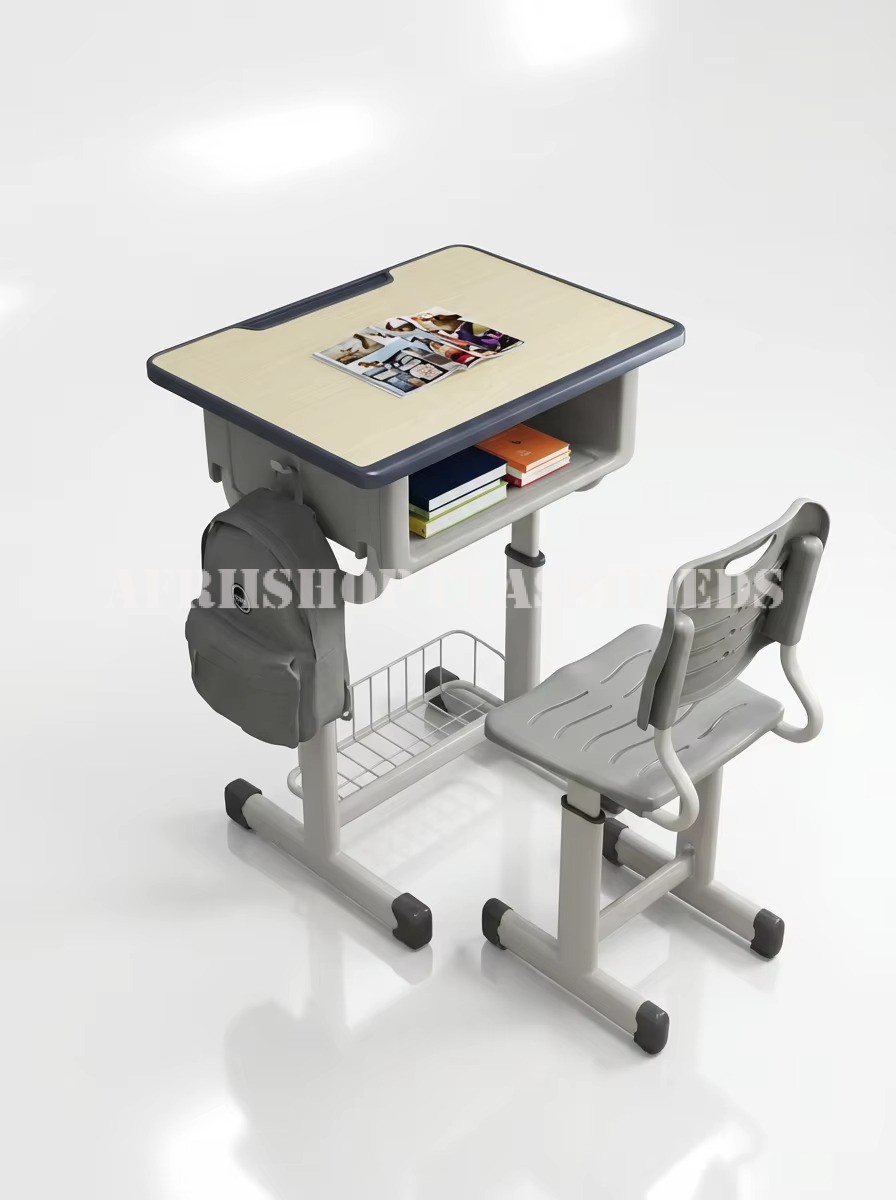 Kid’s Furniture; Desk And Student Chair Set With Adjustable Height