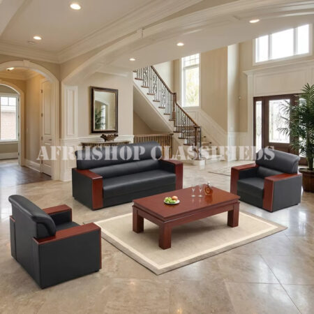 Sofas; Leather Office Meeting Room Sofa Chair Set