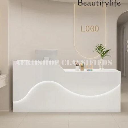 Reception Tables; Marble Reception Desk Modern luxury