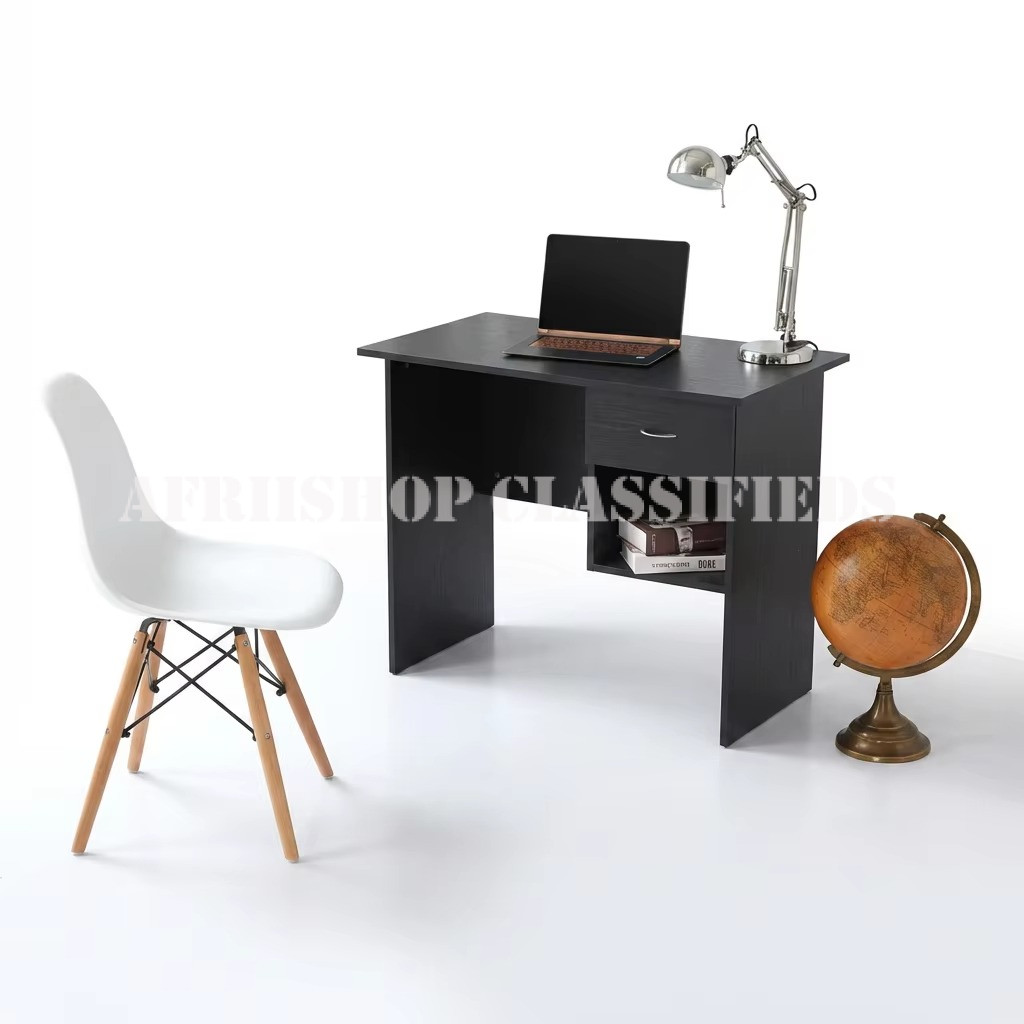 Study Tables; Black Wooden Computer Study Desk