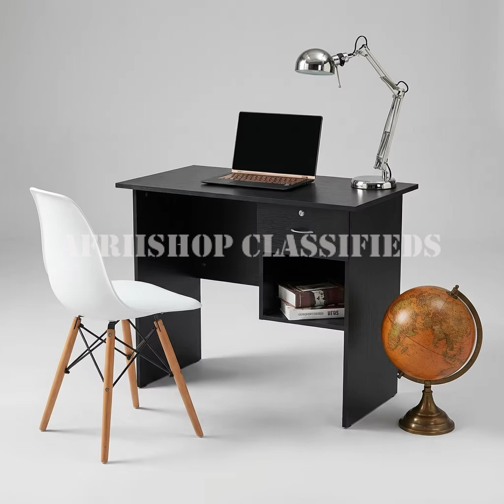 Study Tables; Black Wooden Computer Study Desk