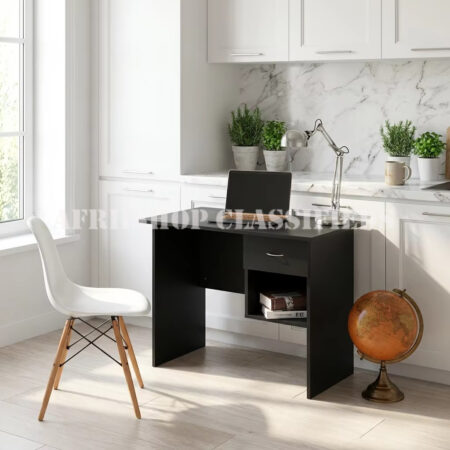 Study Tables; Black Wooden Computer Study Desk