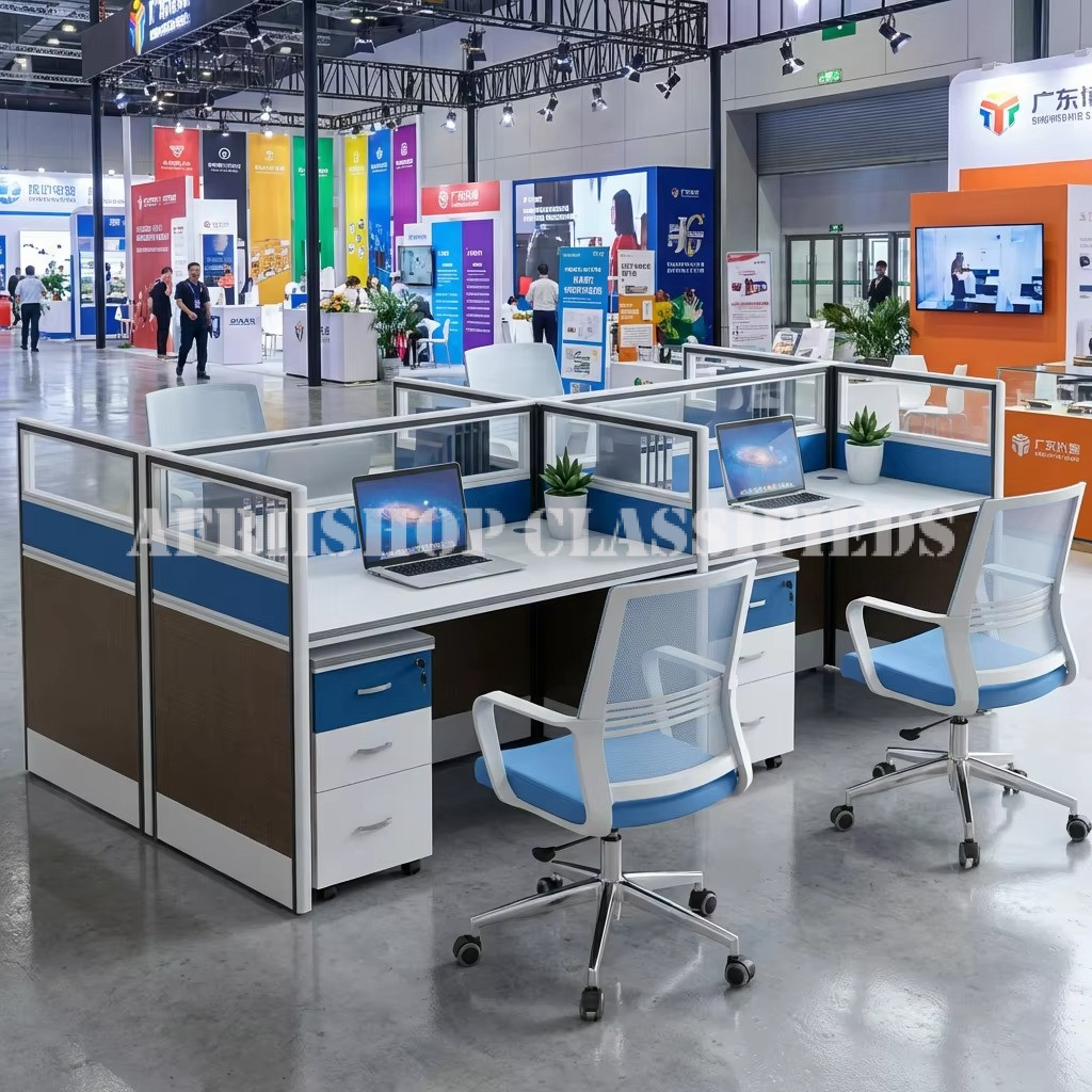 Office Workstations; Office 4-Person Desk Partition Workstation