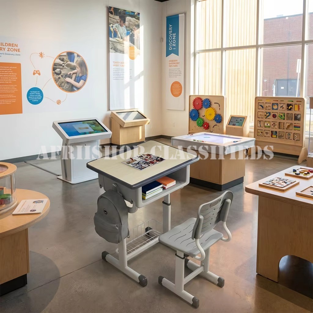 Study Tables; Adjustable Liftable Students’ Writing Desk Chair Set