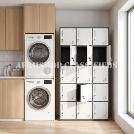 Cabinets; 15-Locker Office Storage Cabinet