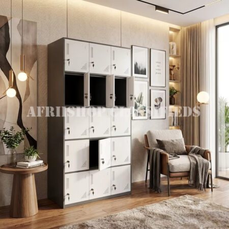 Cabinets; 15-Locker Office Storage Cabinet