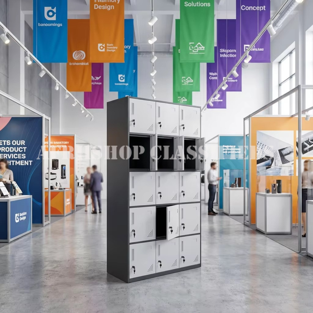 Cabinets; 15-Locker Office Storage Cabinet