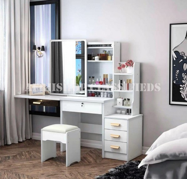 Dressers; Makeup Storage Cabinet With Lock Bedroom Dressing Table