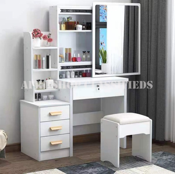 Dressers; Makeup Storage Cabinet With Lock Bedroom Dressing Table
