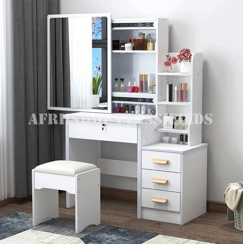 Dressers; Makeup Storage Cabinet With Lock Bedroom Dressing Table