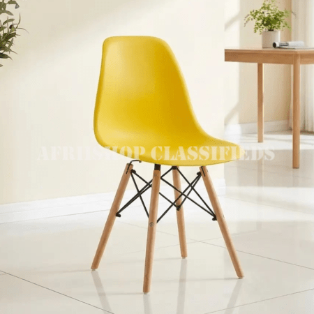 Dining Chair; Armless Plastic Eames Dining Seat