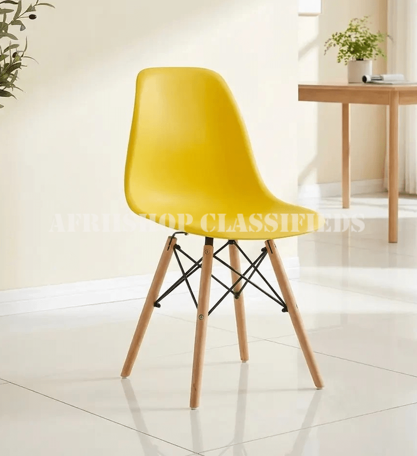 Dining Chair; Armless Plastic Eames Dining Seat