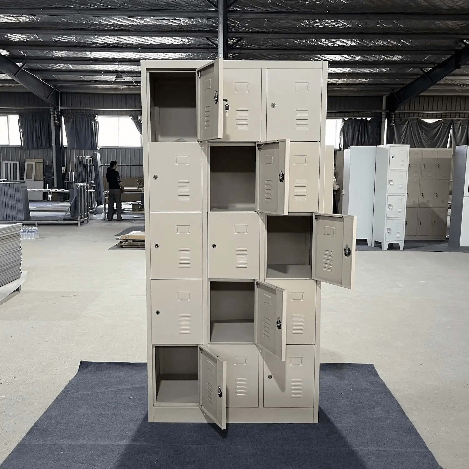 Office Cabinet;15-Locker Office Staff Cabinet