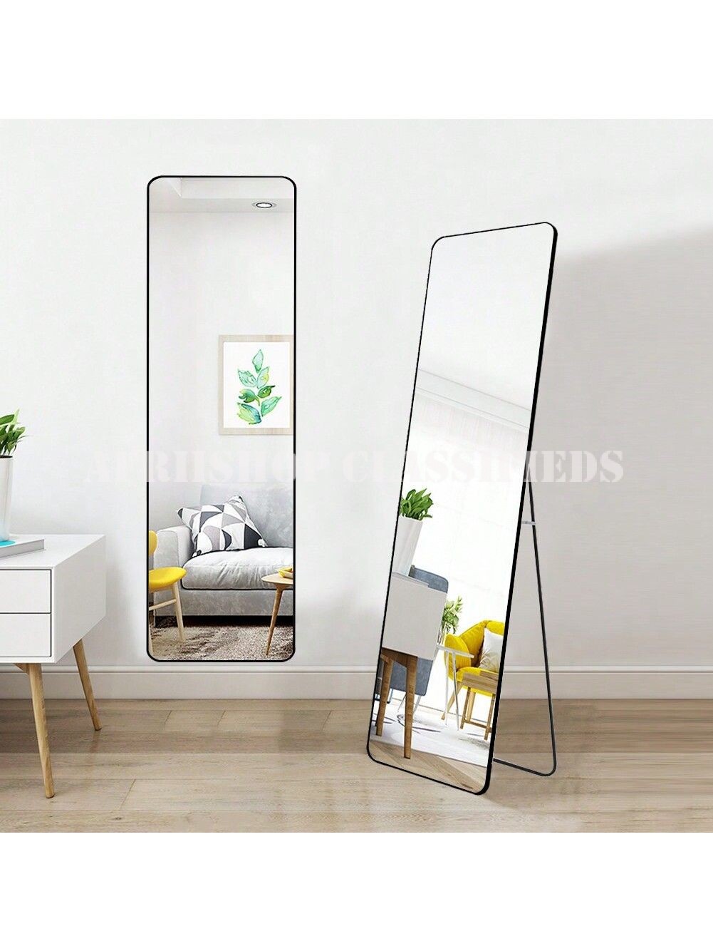 Bedroom Mirror; Large Full Body Dressing Mirror for Bedroom