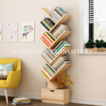 Bookshelves:8‑Tier Wooden Home Office Bookshelf