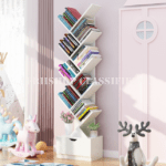 Bookshelves:8‑Tier Wooden Home Office Bookshelf