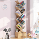 Bookshelves:8‑Tier Wooden Home Office Bookshelf