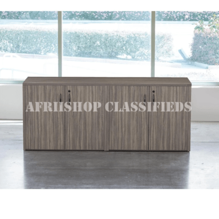 Office Cabinet; 4 Door Wooden Credenza Storage Cabinet