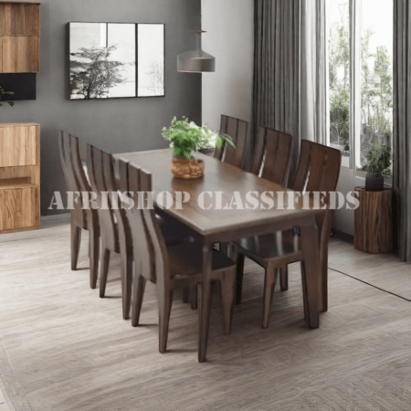 Home Dining Set; Modern 6-Seater Mahogany Dining Set