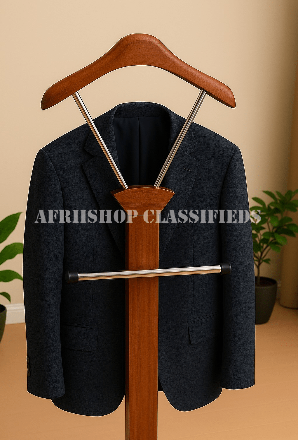 Coat Hanger; Wooden Home Office Coat Hanger