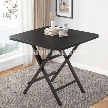 Coffee Table;Black Foldable Square Coffee Table