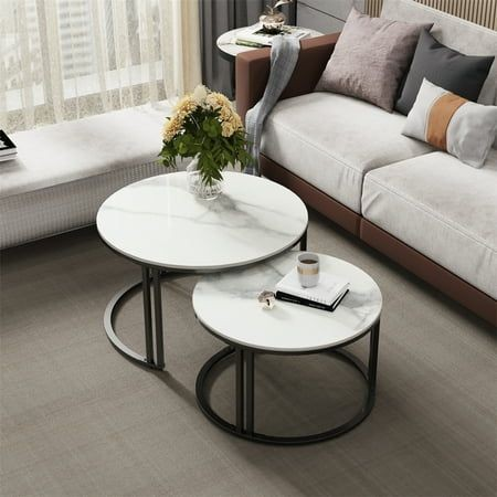 Marble Top Living Room Coffee Table