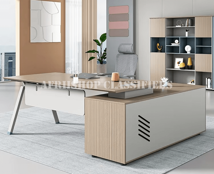 Office Desk : 1.6M L-Shaped Executive Office Desk