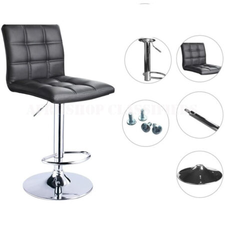 Barstools;Leather Swivel Bar Stool (Adjustable)