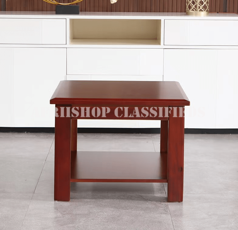 Coffee Table; Wooden Square Coffee Table