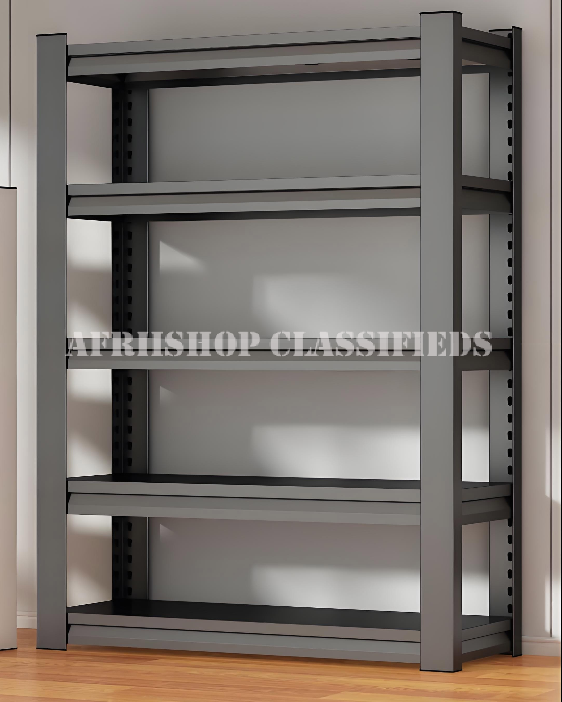 Office Bookshelf: Black 5 Tier Office Bookshelf