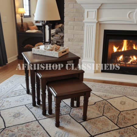 Home Table Set; Premium Wooden Home Coffee Table Set with 3 Pieces