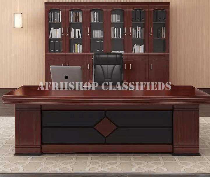 Office Desk: Manager Mahogany Office Desk