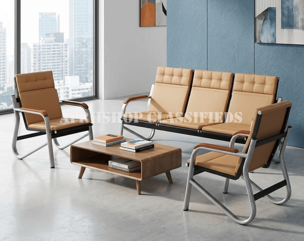 Office Bench : Waiting Office Sofa Bench 5-Seater