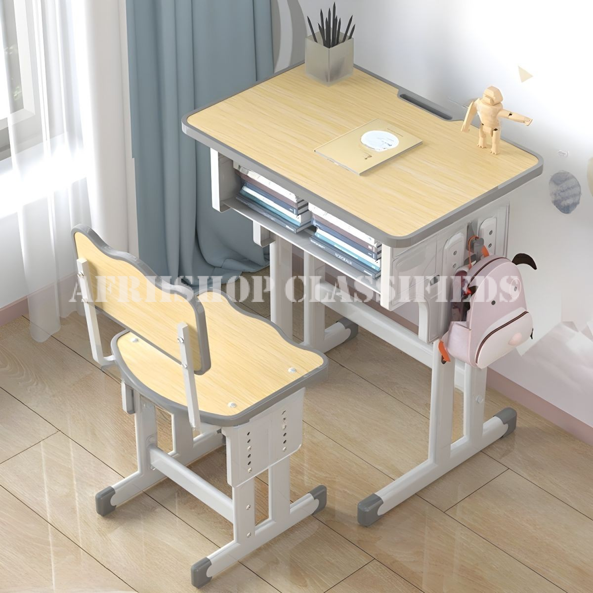 Kids Desk; Adjustable Kids Desk And Chair