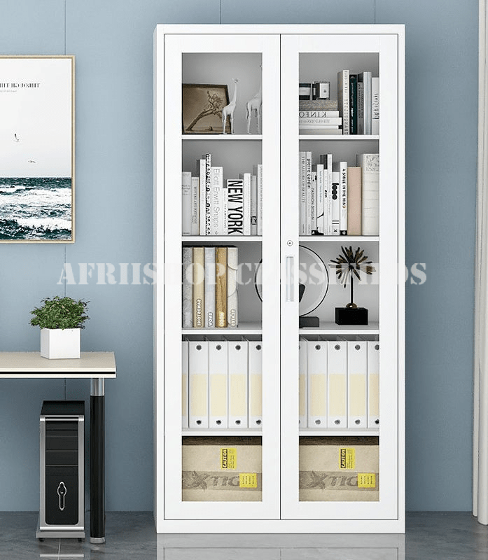 Office Cabinet : 2-Door Full Glass Office Filing Cabinet