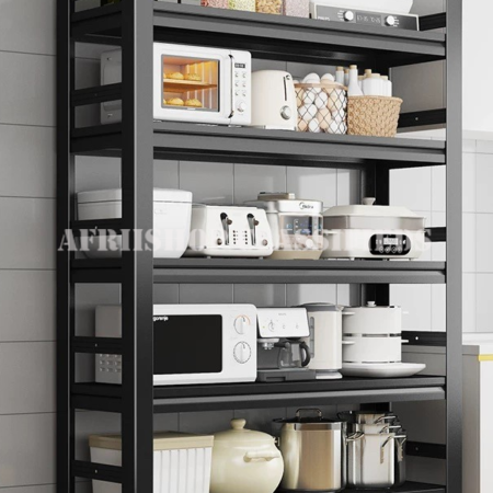 Office Bookshelf: Black 5 Tier Office Bookshelf