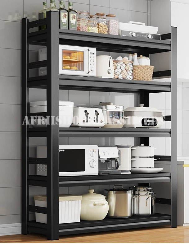 Office Bookshelf: Black 5 Tier Office Bookshelf
