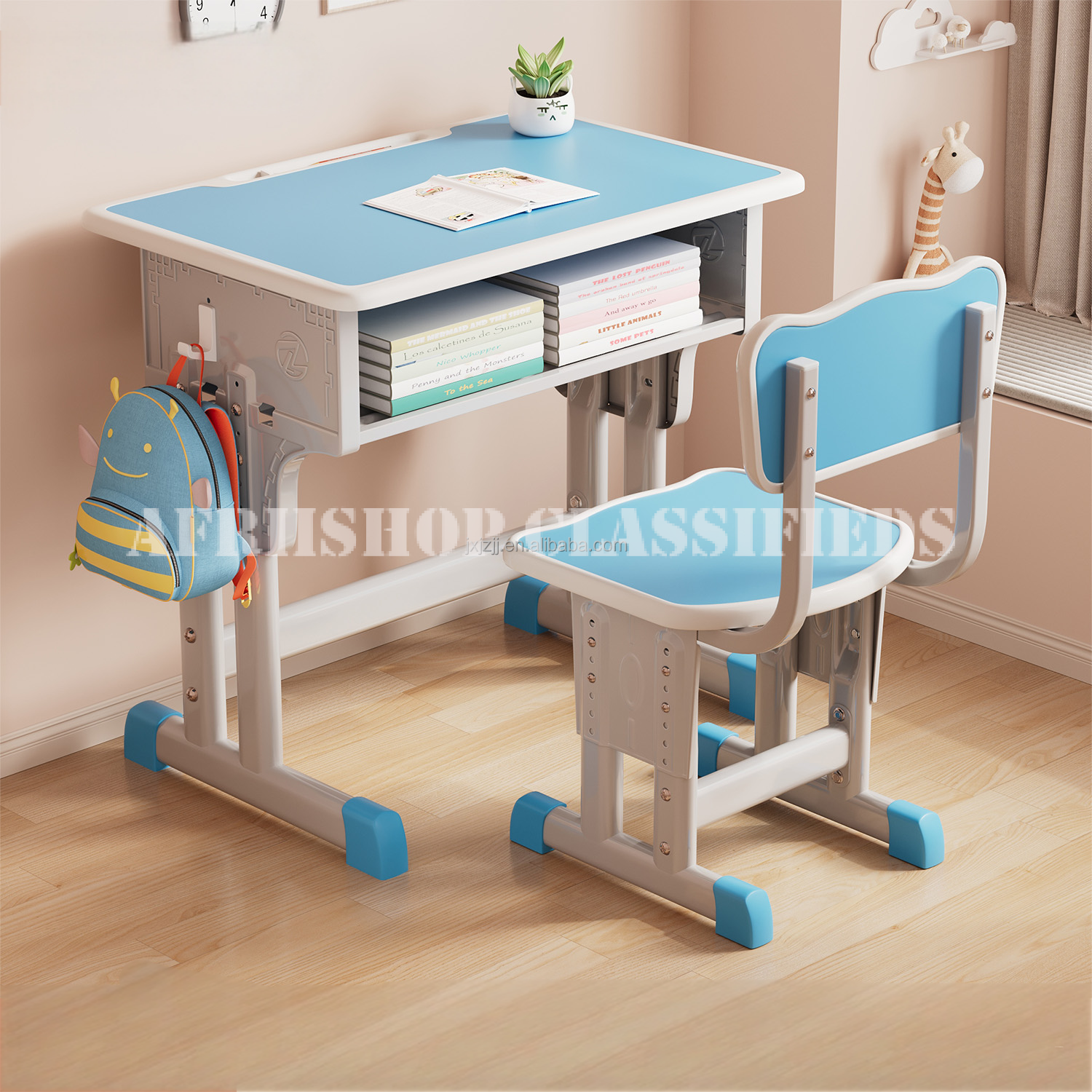 Kids Desks:Kids Desk &Chair Set (Adjustable)