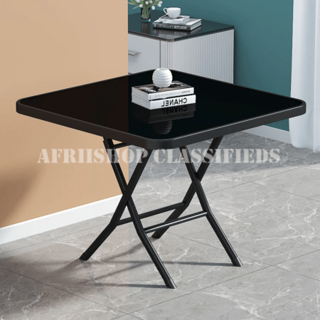 Coffee Table;Black Foldable Square Coffee Table