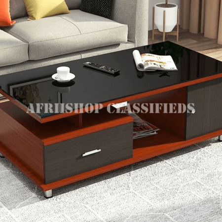 Home Furniture ; 1.2 Meters Wooden Center Table With Shelf