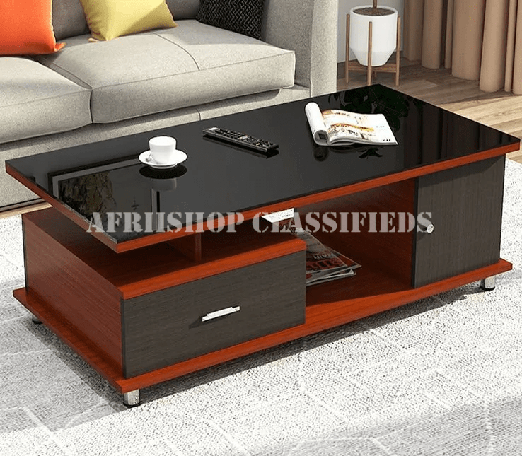 Home Furniture ; 1.2 Meters Wooden Center Table With Shelf