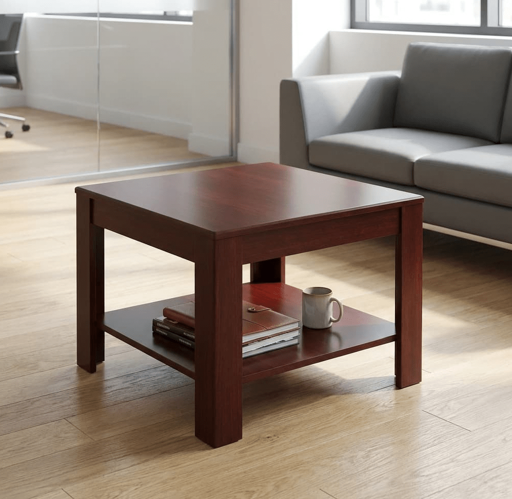 Coffee Table; Wooden Square Coffee Table