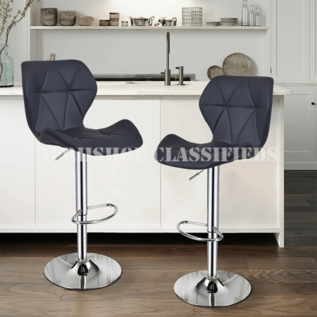 Bar Stool: Adjustable Black Bar Stool