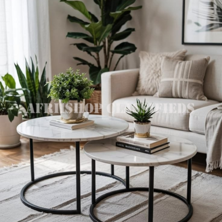 Marble Top Living Room Coffee Table