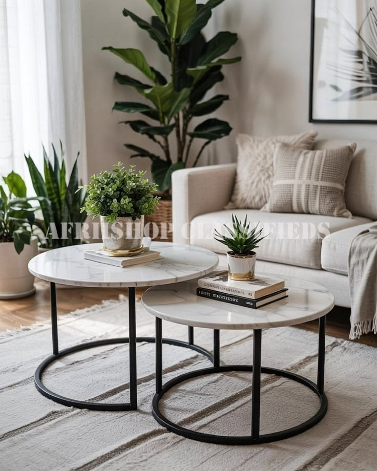 Marble Top Living Room Coffee Table
