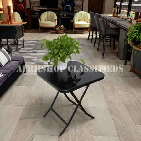 Coffee Table;Black Foldable Square Coffee Table