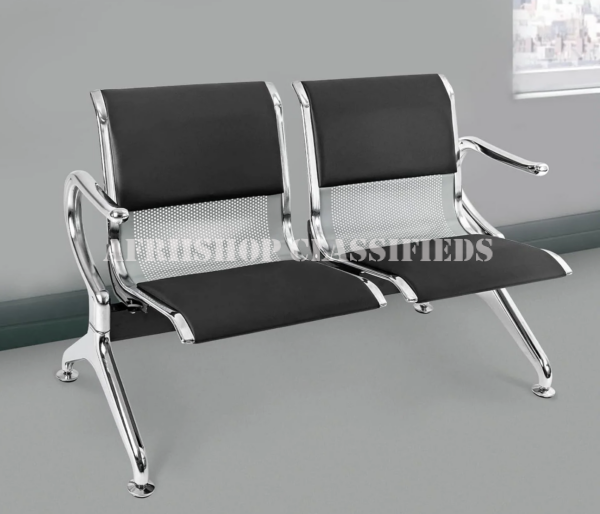Office Reception Benches:2 Person Padded Waiting Office Bench