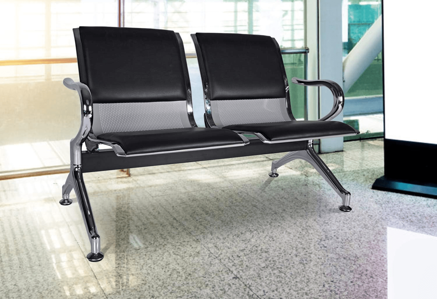 Office Reception Bench;Office Waiting Room Chairs-2 Seat